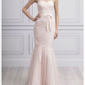 Monique Lhuillier Trumpet Dress in size 4 Blush